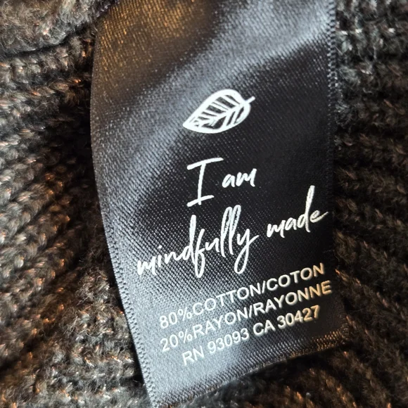 NIC+ZOE Ribbed Button Cardigan Pleated Shoulder Neutral Minimal - Picture 4 of 8